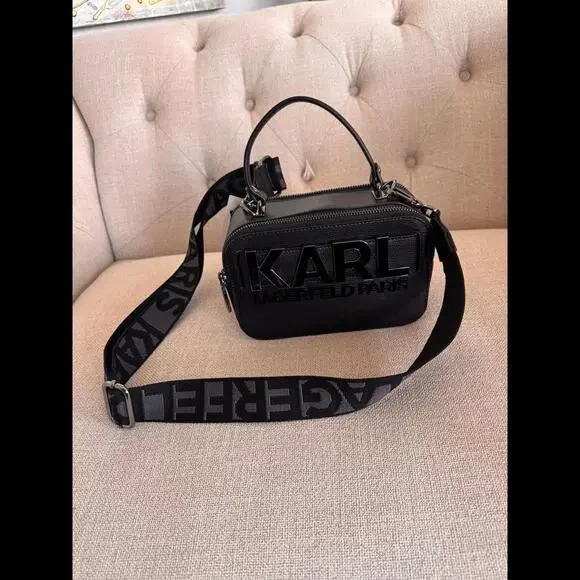 Authentic KARL LAGERFELD Simone 100% cow leather crossbody bag